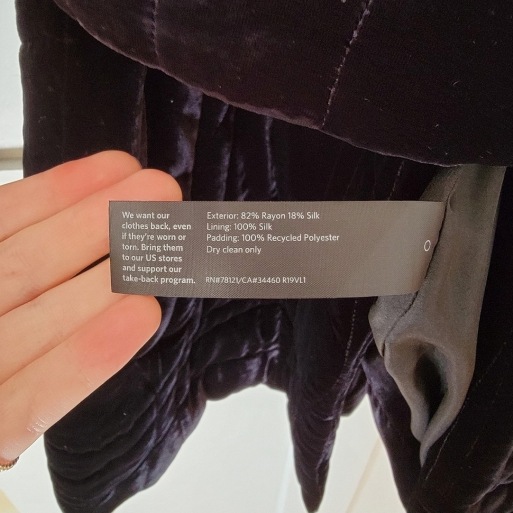 Eileen Fisher Velvet Midi Coat - Picture 10 of 10